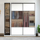 White Sliding Wardrobe Closet Engineered Wood Wardrobe Armoire
