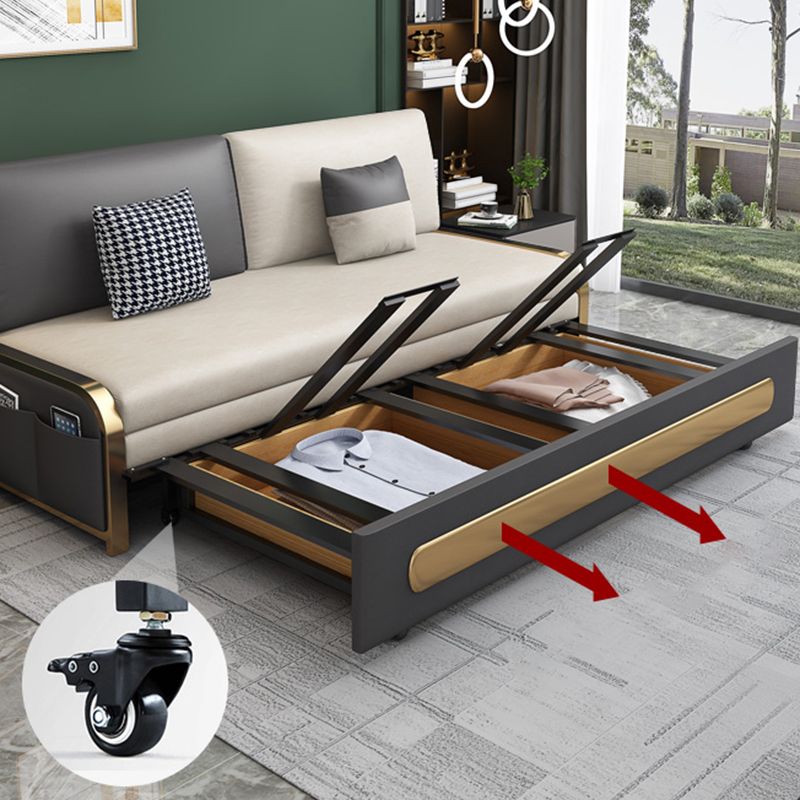 33 "幅のグラム布団ソファベッドホワイト布団スリーパーソファストレージ付き