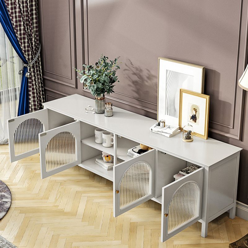 Industrial Metal TV Media Stand Polish Finish Media Console with Enclosed Storage Clearhalo 'furn' 'furn_tv_stands_entertainment_centers' 'Furniture' 'Living Room Furniture' 'TV Stands & Entertainment Centers' 'TV Stands & Media Storage Furniture' 'tv_stands_entertainment_centers' 1200x1200_a3f81862-e276-4584-a273-d374a70a44f1