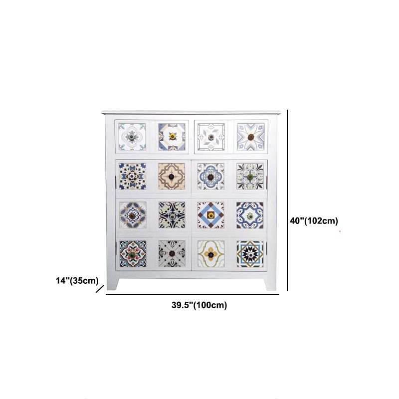Cassa in legno rustico con cassa di stoccaggio a 4 gambe con cassetti per camera da letto