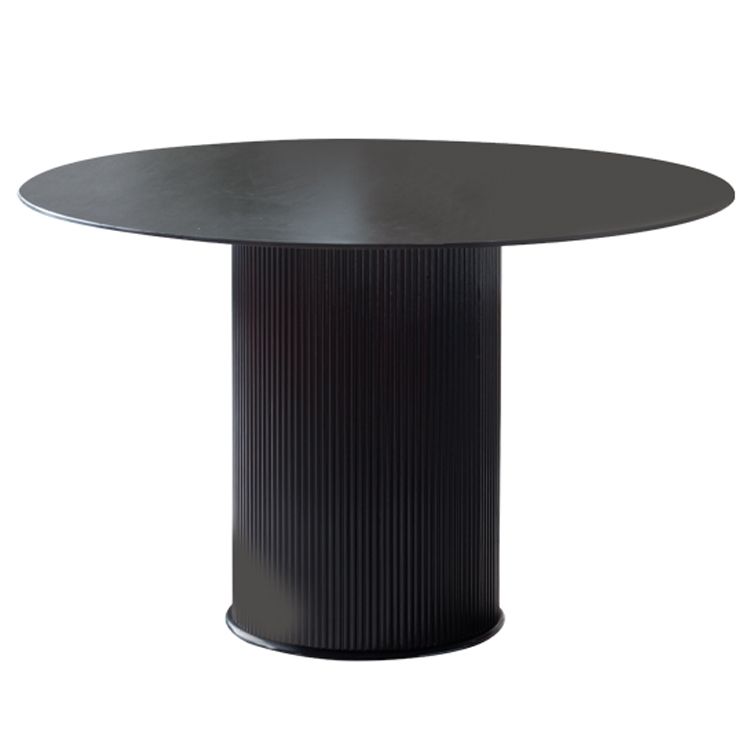 Sintered Stone Top Round Table for Restaurant Modern Kitchen Table with Pedestal Base Clearhalo ' dining_table' 'Dining Tables & Seating' 'Dining Tables' 'furn' 'furn_dining_table' 'Furniture' 'furniture_dining_table' 'Kitchen & Dining Furniture' 'kitchen&dining_furn' 'kitchen' 'kitchen_dining_table' 1200x1200_a3f91bb5-8748-4672-8860-592a9eae52df