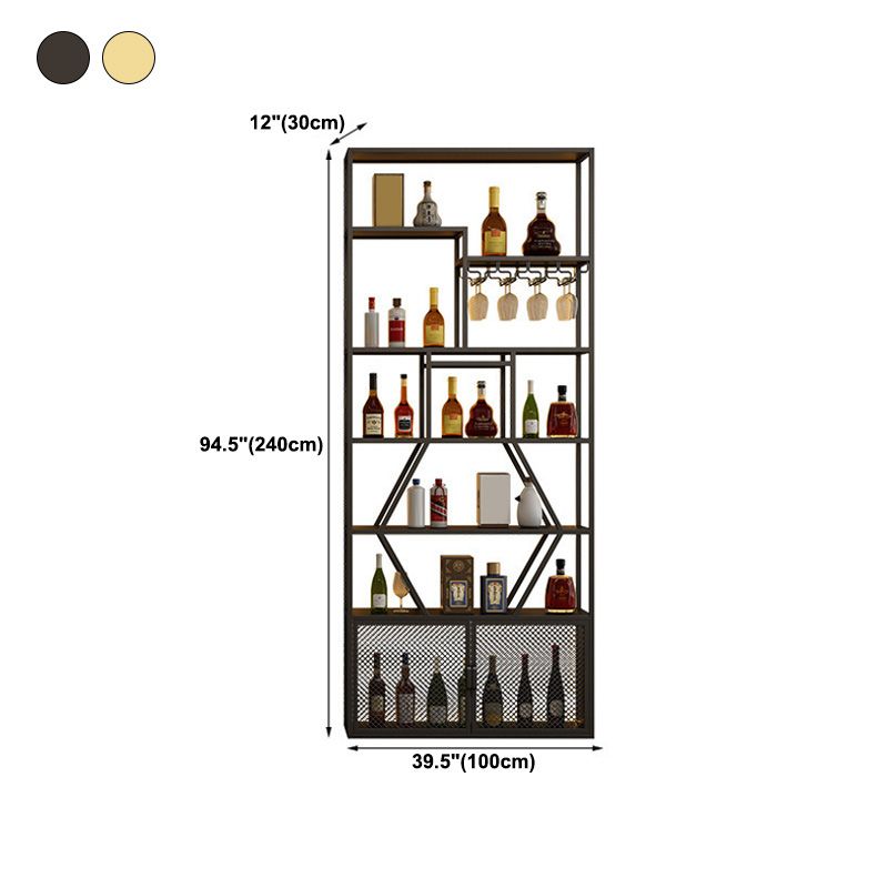Planchers à vin en verre de verge de vestiaire support de porte-vin en métal.