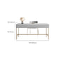 Modern Stone Office Desk Rectangular Shape Task Desk with 2-Drawers in Grey and Gold Clearhalo 'furn' 'furn_office_desk' 'Furniture' 'Office Desks' 'Office Furniture' 'office_desk' 1200x1200_a3fa1a33-c81d-4921-bb1b-570ff53d015a