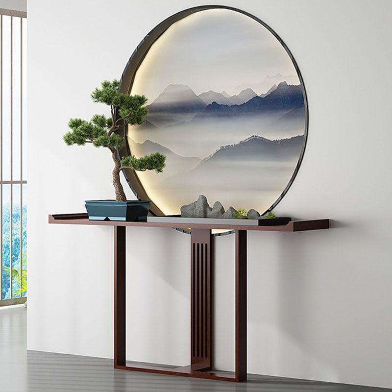 31.5-inch Tall Console Table Solid Wood 1-shelf Accent Table for Hall