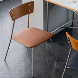 Industrial Style Open Back Side Chair Faux Leather Side Chair Clearhalo 'Dining Chairs' 'Dining Tables & Seating' 'dining_chair' 'furn' 'furn_dining_chair' 'Furniture' 'furniture_dining_chair' 'Kitchen & Dining Furniture' 1200x1200_a3fc4d39-2f4e-4315-86f7-2ca3dc50eceb