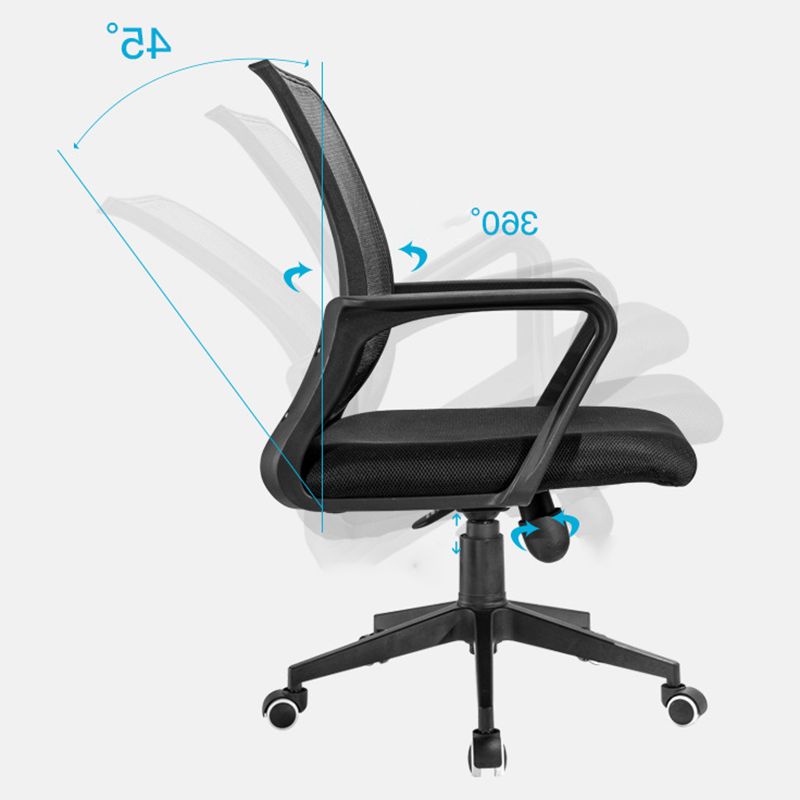 Silla de brazo contemporáneo brazos verdes silla de oficina lumbar ajustable