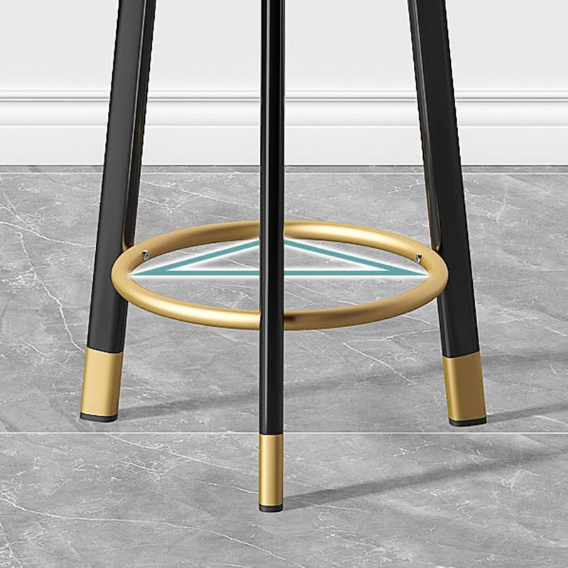 Contemporary Swivel Barstool Matte Finish Upholstered Bar Stools Clearhalo 'Bar Furniture' 'Bar Stools' 'bar_stools' 'furn' 'furn_bar_stools' 'Furniture' 'Kitchen & Dining Furniture' 1200x1200_a3fe8ee0-9aaa-4677-8ac7-7b40ef2689a9
