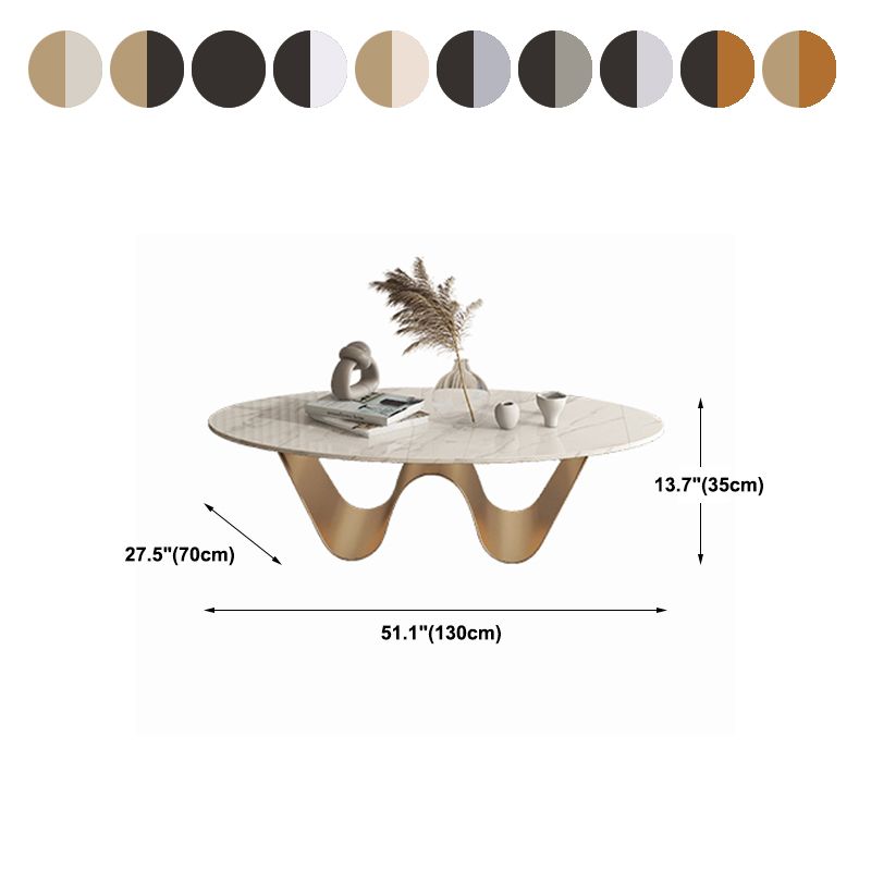 1 Slate Coffee Table Oval Modern Minimalist Coffee Table for Living Room Clearhalo 'Coffee & Accent Tables' 'Coffee Tables' 'coffee_tables' 'furn' 'furn_coffee_tables' 'Furniture' 'Living Room Furniture' 1200x1200_a3ff3c0e-f058-4853-9206-12d8ea844f9e
