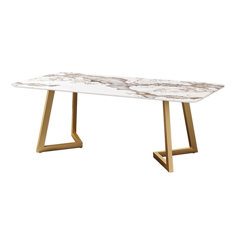 Iron and Slate Table Glam Style Simple Home Rectangular Dining Table Clearhalo 'Dining Tables & Seating' 'Dining Tables' 'dining_table' 'furn' 'furn_dining_table' 'Furniture' 'Kitchen & Dining Furniture' 1200x1200_a3ffaa09-bf5d-499e-abd8-3c1e30d58ca6