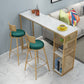 Gold Metal Dining Stools Glam Round Bar Stools with Footrest