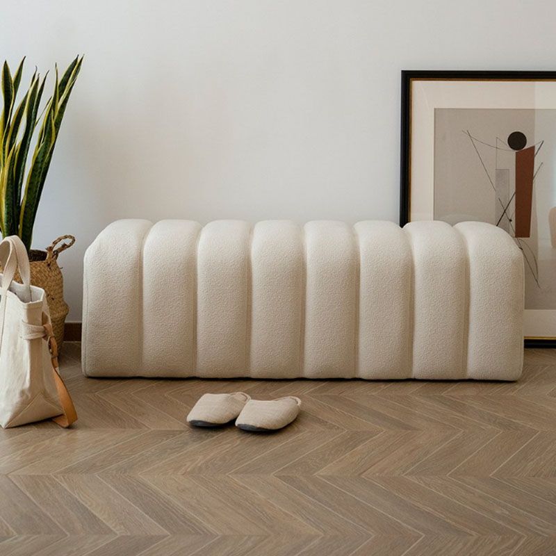 Modern Entryway Bench Solid Color Seating Bench with Upholstered , 17.55-inch W Clearhalo 'Benches' 'Chairs & Seating' 'furn' 'furn_benches' 'Furniture' 'Living Room Furniture' 1200x1200_a40255ed-066a-4661-a53f-084fe33e2486