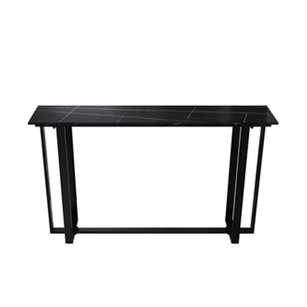 Rechthoek bar eettafel eigentijdse bar eettafel met bok in zwart