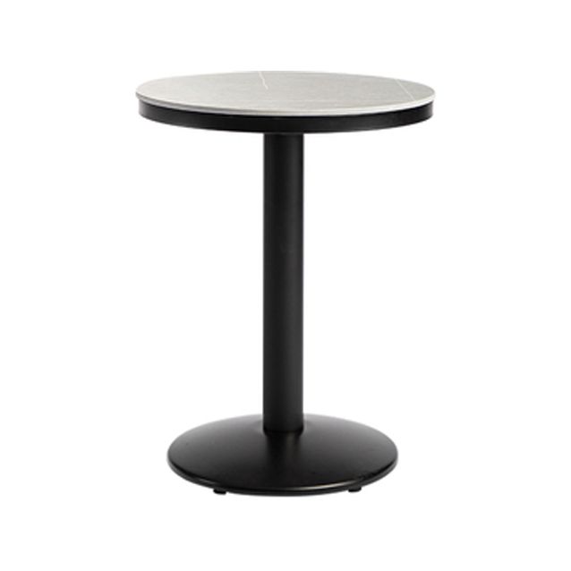 Industrial Gray Bar Table Faux Marble White 21.6" Round Top Bistro Table for Cafe Clearhalo 'Bar Furniture' 'Bar Tables' 'bar_tables' 'furn' 'furn_bar_tables' 'Furniture' 'furniture_bar_tables' 'Kitchen & Dining Furniture' 'kitchen&dining_furn' 'kitchen' 1200x1200_a404f46e-51a7-4643-80fa-3b01f6af7599