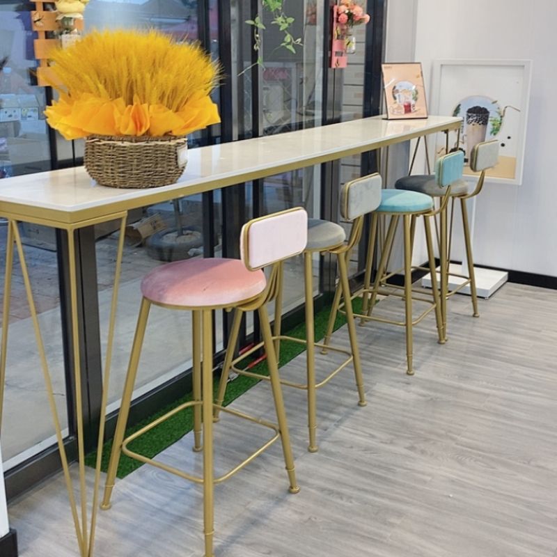 Nordic Bar Table 42-inch Height Metal Base Bistro Table for Kitchen Clearhalo 'Bar Furniture' 'Bar Tables' 'bar_tables' 'furn' 'furn_bar_tables' 'Furniture' 'furniture_bar_tables' 'Kitchen & Dining Furniture' 1200x1200_a40734f4-2b33-4629-b01d-bcd1bcf0fc87