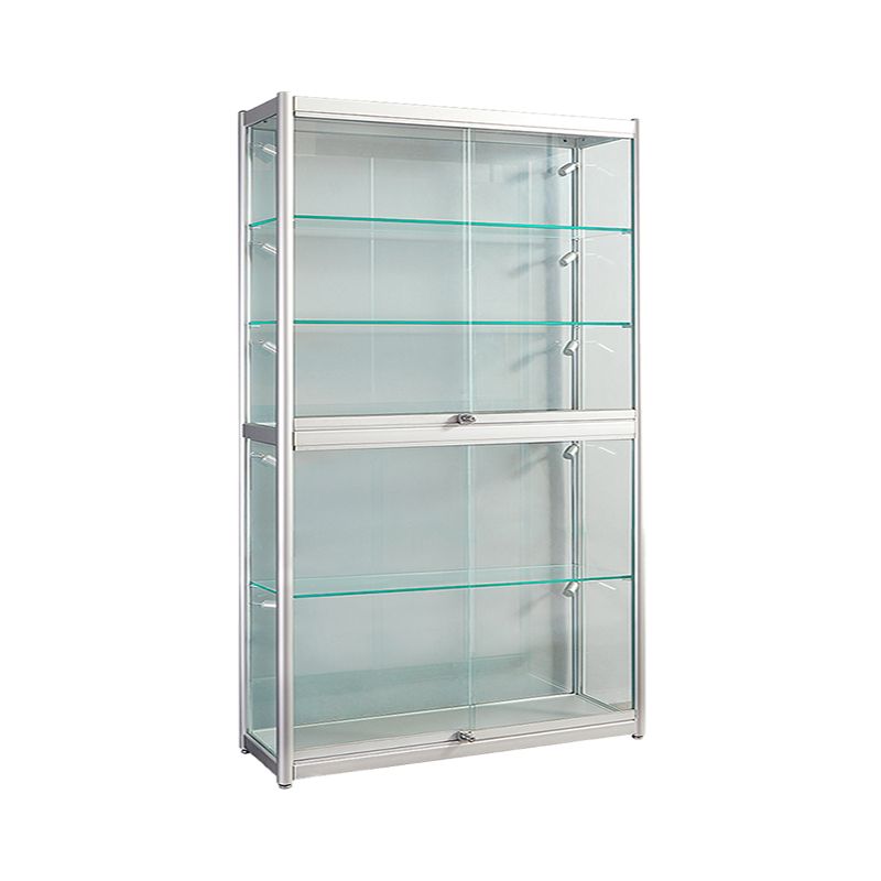 White Display Stand Modern Curio Cabinet with Glass Locking Door Clearhalo 'Display & China Cabinets' 'display_china_cabinets' 'furn' 'furn_display_china_cabinets' 'Furniture' 'Kitchen & Dining Furniture' 1200x1200_a4077414-9eed-4d12-831a-9646021d3c7a