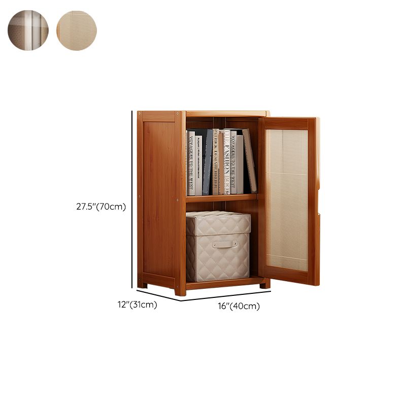 Contemporary Closed Back Bookcase Bamboo Vertical Bookshelf with Doors Clearhalo 'Bookcases' 'furn' 'furn_bookcases' 'Furniture' 'Office Furniture' 1200x1200_a40890ec-2d3b-4983-955d-fbbbb3d38051