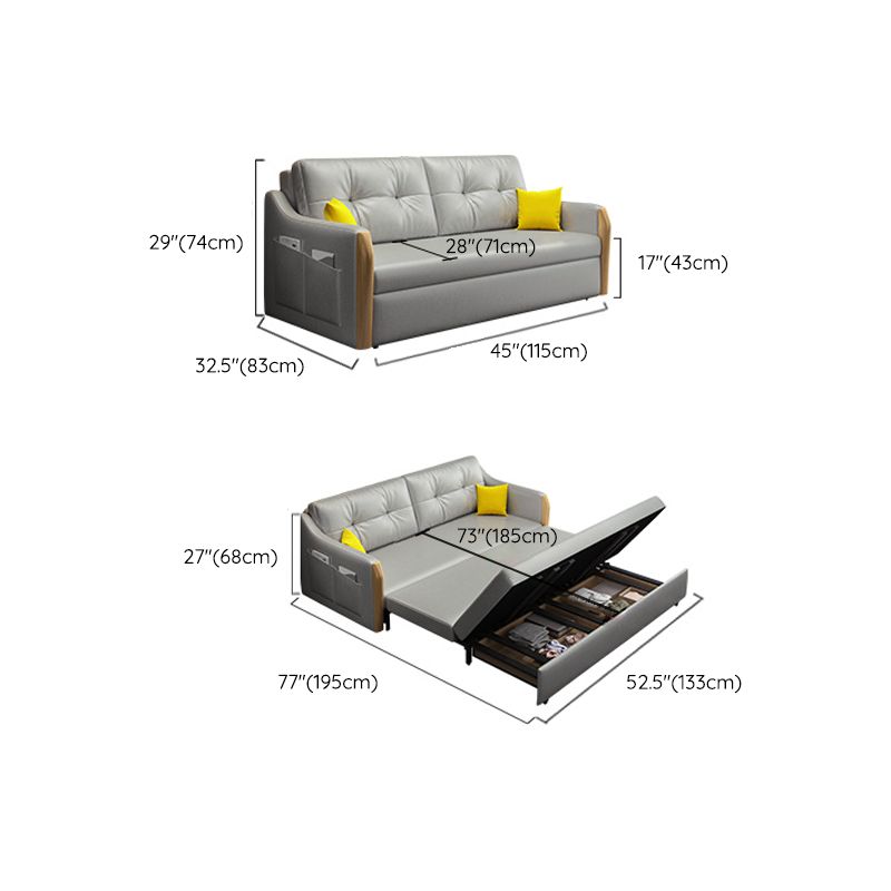 Divano a pelo in pista in finta pelle scandinava