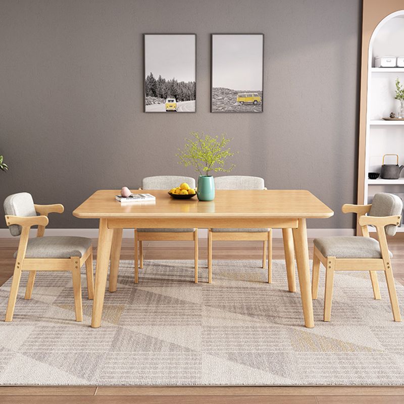 Kitchen Modern Solid Wood Dining Table of Trasitional Height with Formal Dining Room Sets Clearhalo 'Dining Room Sets' 'Dining Tables & Seating' 'dining_room_set' 'Furniture' 'furniture_dining_room_set' 'Kitchen & Dining Furniture' 'kitchen&dining_furn' 'kitchen' 1200x1200_a408d0aa-362d-48fe-98a7-cefa5fd95daa