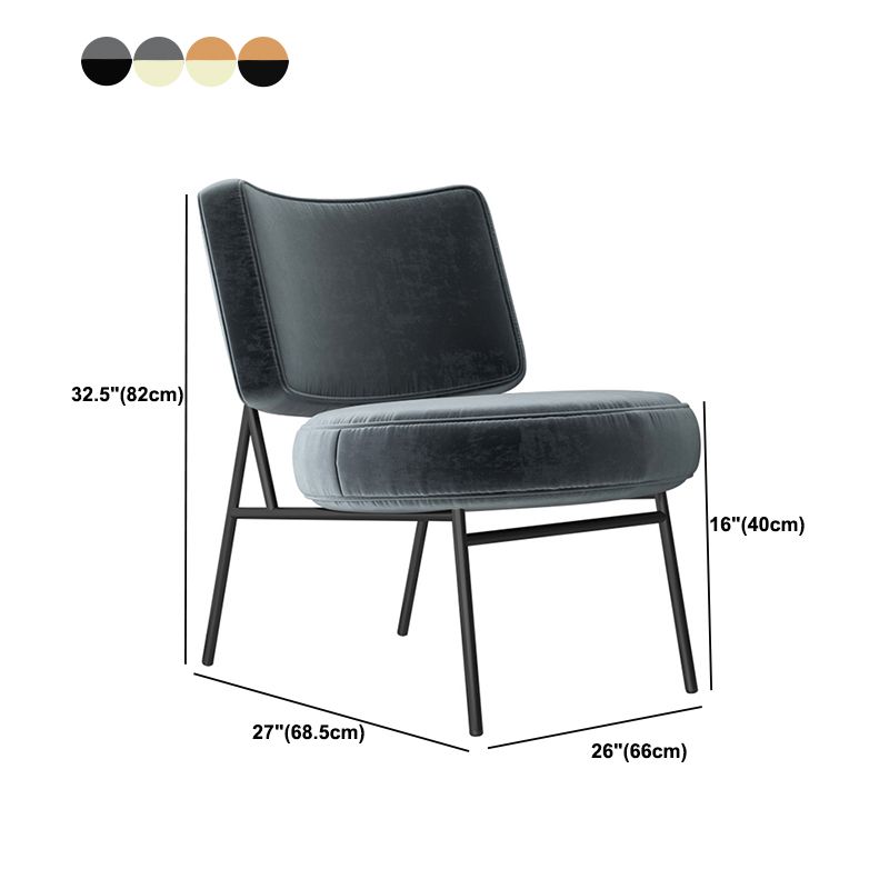 Glam Style 26" Wide Fixed Back 4 Legs Sponge Armless Side Chair