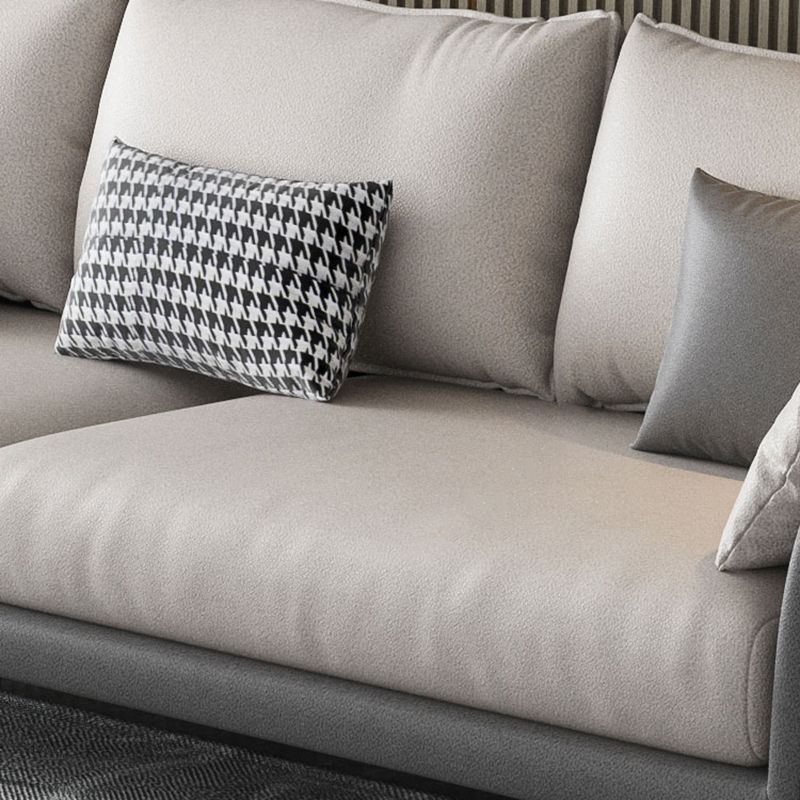 82.67 "L Faux Cuero Contemporáneo Sofá estándar de brazo inclinado