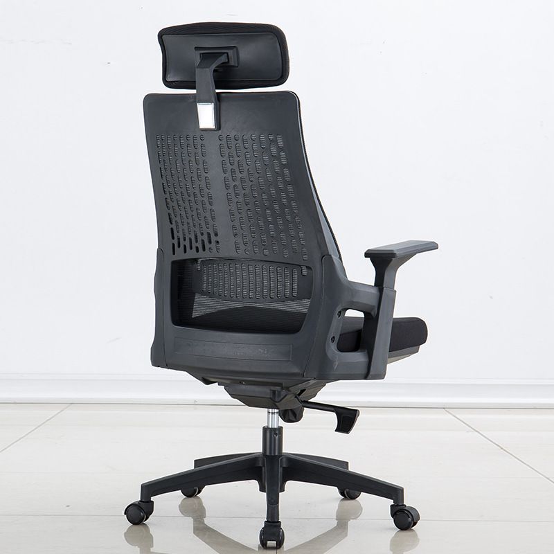 Sedia moderna con braccioli inclusi, sedia girevole, sedia da lavoro ergonomica con schienale alto