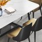 Modern 1/2/5/7 Pieces Dining Set Sintered Stone Rectangle Dining Table with Chairs Clearhalo 'Dining Room Sets' 'Dining Tables & Seating' 'dining_room_set' 'furn' 'furn_dining_room_set' 'Furniture' 'furniture_dining_room_set' 'Kitchen & Dining Furniture' 'kitchen&dining_furn' 'kitchen' 1200x1200_a40c28db-26ec-43fd-acac-12b5f7a3dc84