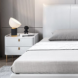 Nightand de lit de luxe léger 2 tiroirs table de nuit avec des jambes pour chambre à coucher