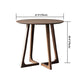 Round Casual Dining Table Brown Tone Fixed Table with Double Pedestal Base Clearhalo ' dining_table' 'Dining Tables & Seating' 'Dining Tables' 'furn' 'furn_dining_table' 'Furniture' 'furniture_dining_table' 'Kitchen & Dining Furniture' 'kitchen&dining_furn' 'kitchen' 'kitchen_dining_table' 1200x1200_a40f6234-2425-433c-a74c-74ed5ae133b5