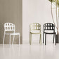 Silla lateral contemporánea silla de comedor de plástico de plástico para el hogar para el hogar