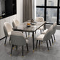 Glam Style Rectangle Sintered Stone Dining Set 1/2/5/7 Pieces Dining Set for Dining Areas