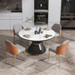 Glam 1/5/7 Pieces Dining Set Round Stone Dining Table for Dining Room Clearhalo 'Dining Room Sets' 'Dining Tables & Seating' 'dining_room_set' 'furn' 'furn_dining_room_set' 'Furniture' 'furniture_dining_room_set' 'Kitchen & Dining Furniture' 1200x1200_a41291b5-039a-413d-a4c5-49958e1b66ef