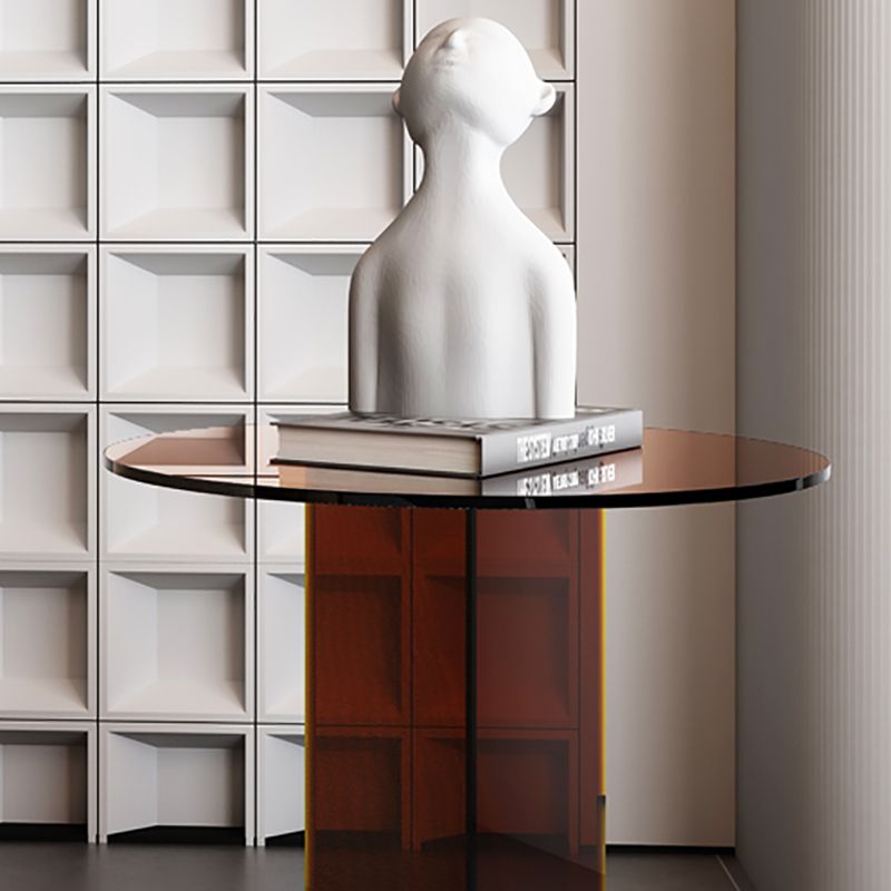 Tavolo laterale Glam largo da 19 "Cleat Acrilico Accento laterale Accento