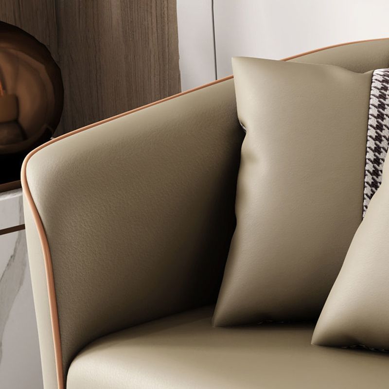 25,59 "d x 25,59" h divano in pelle finto smoking braccio retro