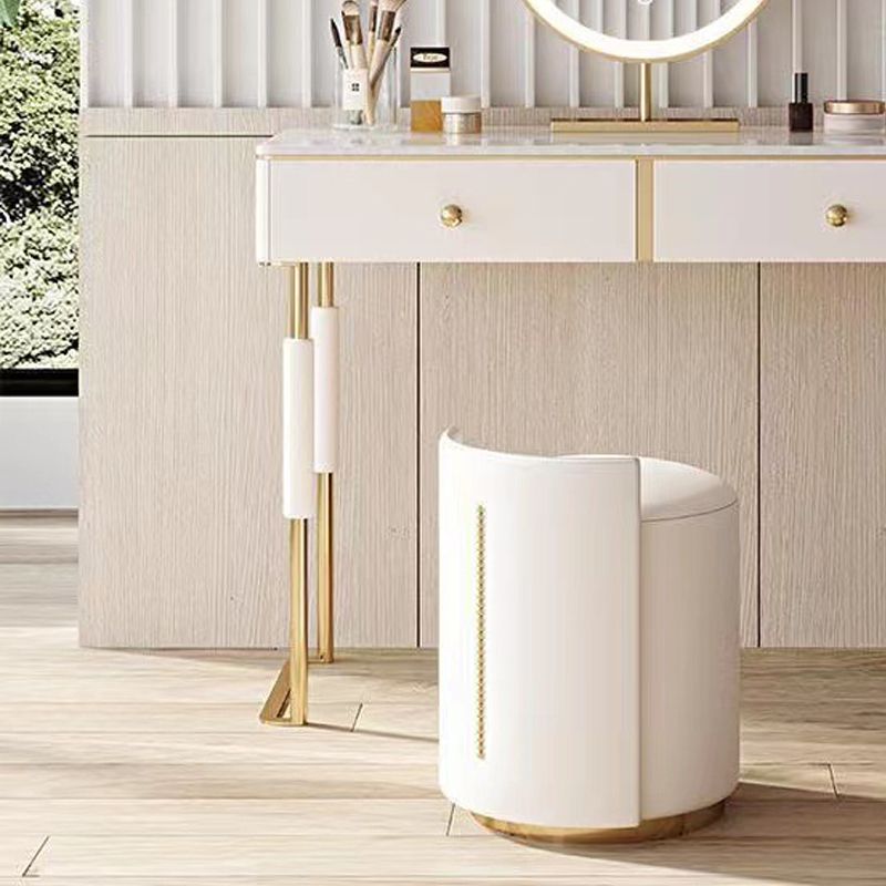 Glam make-up ijdelheid met 2 opbergladen witte hout ijdelheid set, 15,74 "breed