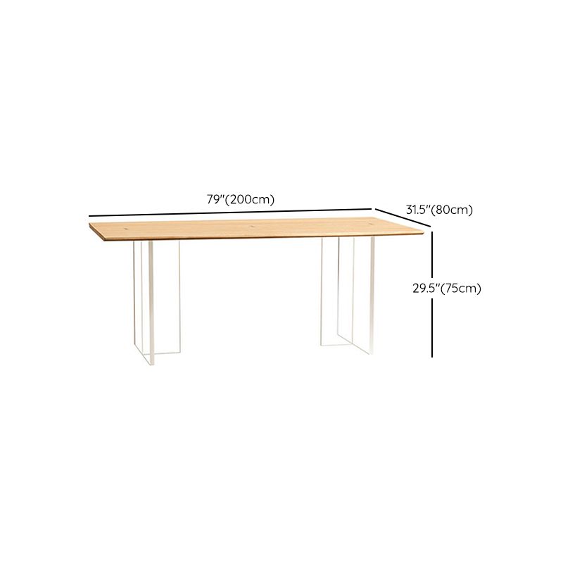 Solid Wood Dining Table Set with Acrylic Base 1/2/4/5 Pieces Dinette Set for Kitchen Clearhalo 'Dining Room Sets' 'Dining Tables & Seating' 'dining_room_set' 'furn' 'furn_dining_room_set' 'Furniture' 'Kitchen & Dining Furniture' 1200x1200_a418709c-74f7-45b6-9670-26227740cec2
