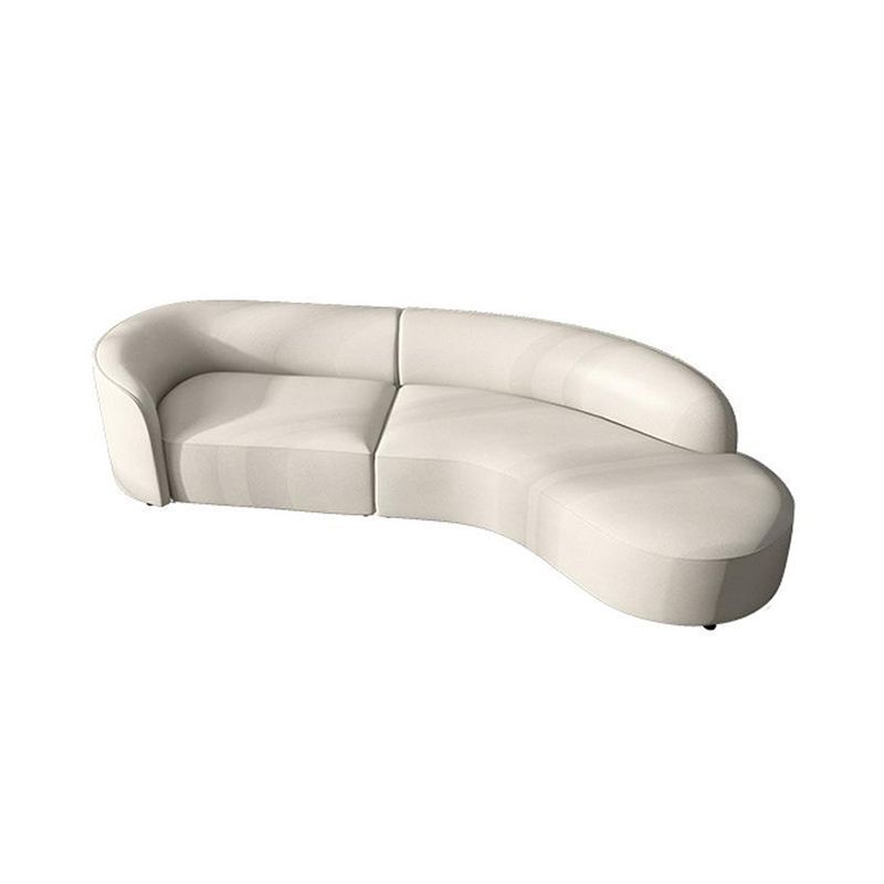 29 "H Sofá escandinavo Sofá de cuero blanco Sectional