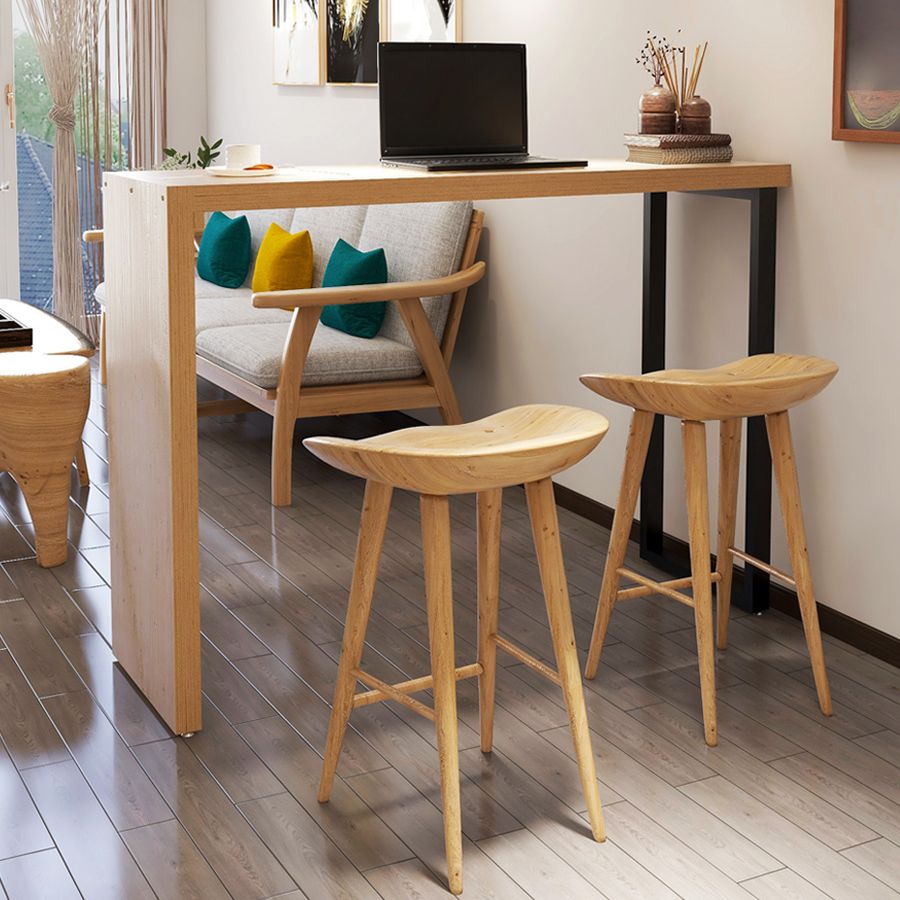 Contemporary Pub Set 1/2/3 Pcs Solid Wood Counter and Bar Stools Clearhalo 'Bar Furniture' 'furn' 'furn_home_bar_bar_sets' 'Furniture' 'Home Bars & Bar Sets' 'home_bar_bar_sets' 'Kitchen & Dining Furniture' 1200x1200_a41a5180-eb21-4d13-b1c8-a4ca10b55ef8
