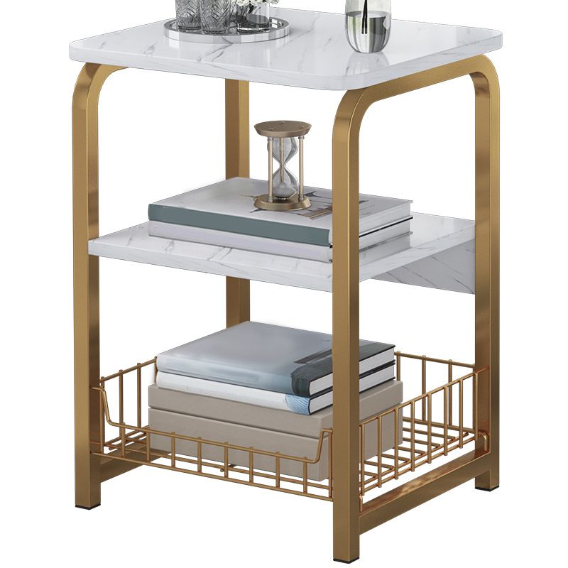 Modern Farmhouse Rectangular Wood Side End Table with Four Metal Legs Clearhalo 'Coffee & Accent Tables' 'End & Side Tables' 'end_side_tables' 'furn' 'furn_end_side_tables' 'Furniture' 'Living Room Furniture' 1200x1200_a41af11c-7dff-491f-ac7b-92c183b32f9e