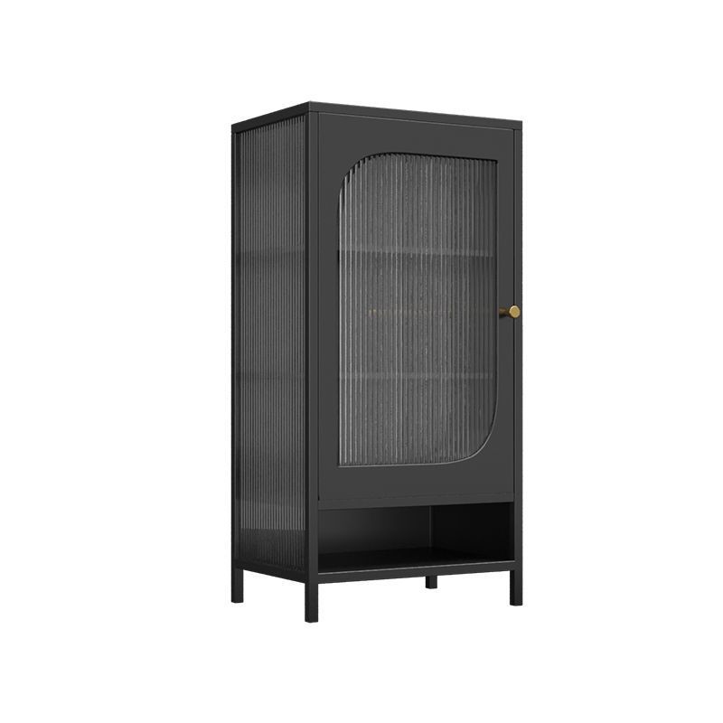 Glam Metal Curio Cabinet Glass Doors Hutch Buffet for Bedroom Clearhalo 'Display & China Cabinets' 'display_china_cabinets' 'furn' 'furn_display_china_cabinets' 'Furniture' 'Kitchen & Dining Furniture' 1200x1200_a41b1635-3417-459d-8e63-d33e377d4801