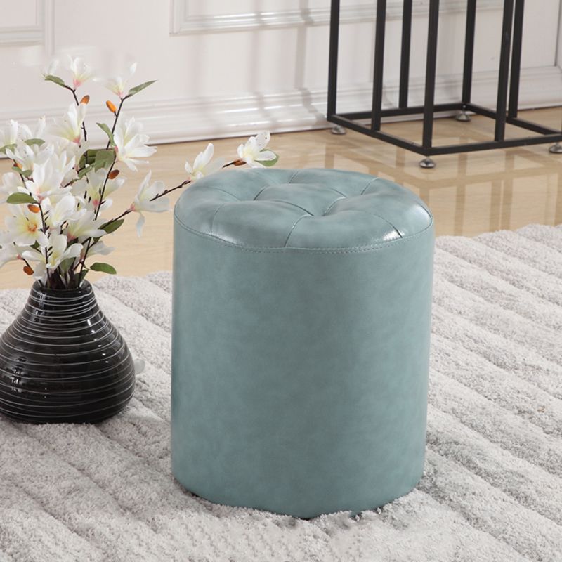 Round Genuine Leather Ottoman Standard Tufted Plain Water Resistant Modern Ottoman Clearhalo 'furn' 'furn_ottomans_poufs' 'Furniture' 'Living Room Furniture' 'Ottomans & Poufs' 'ottomans_poufs' 1200x1200_a41b5863-7e7a-415f-bda2-7366ffea1543