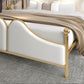 Glam Simple Metallic Bed Frame Upholstered Headboard Iron Panel Bed Clearhalo 'Bedroom Furniture' 'Beds' 'furn' 'furn_beds' 'Furniture' 1200x1200_a41b85bb-f56b-4204-a989-1f98018dad59
