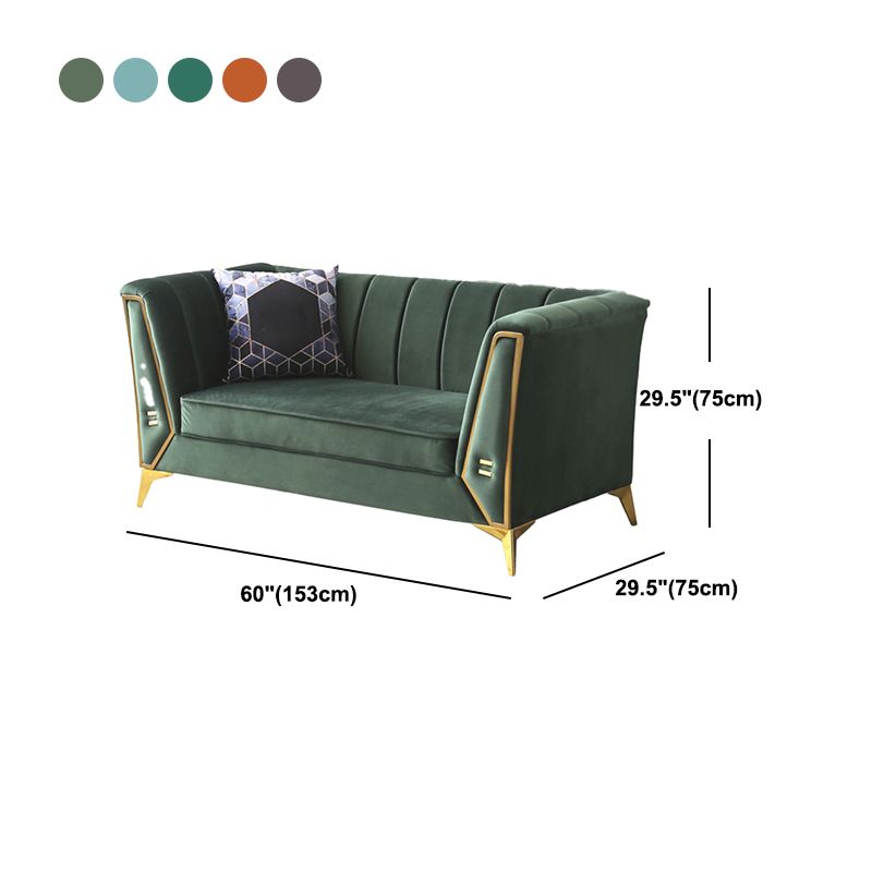 29.5"H Velvet/ Faux Leather Sewn Pillow Back Tuxedo Arm Sofa for Living Room Clearhalo 'Furniture' 'furniture_sofas' 'Living Room Furniture' 'Sofa' 'sofas' 1200x1200_a41b983c-8817-4ddf-aedc-28612ecfd9ea