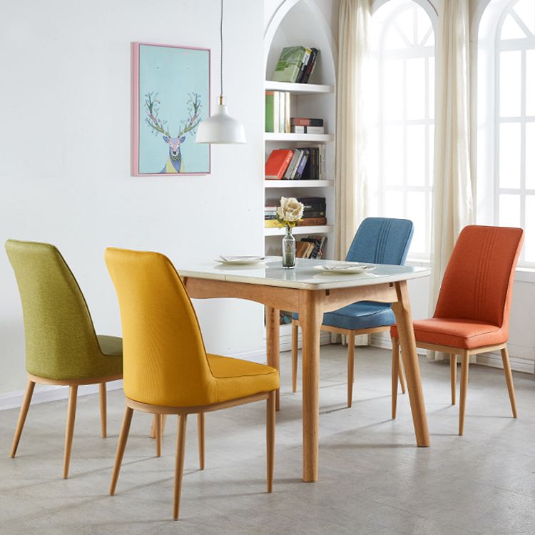 Contemporary Style Metal Dining Chairs Dining Arm Side Chair for Kitchen Clearhalo ' kitchen&dining_furn' 'Dining Chairs' 'Dining Tables & Seating' 'dining_chair' 'furn' 'furn_dining_chair' 'Furniture' 'furniture_dining_chair' 'Kitchen & Dining Furniture' 'kitchen' 1200x1200_a41eb57a-94b2-422d-979f-031cc5f72fcb
