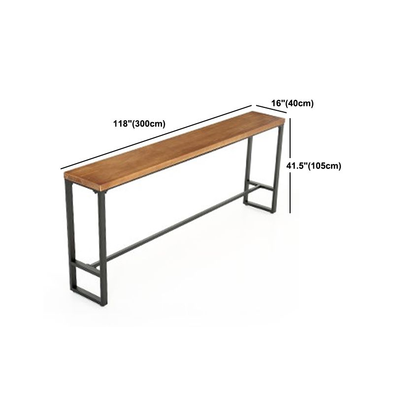 Tavolo da barra industriale da tavolo da barra industriale di rettangolo in legno in legno in legno