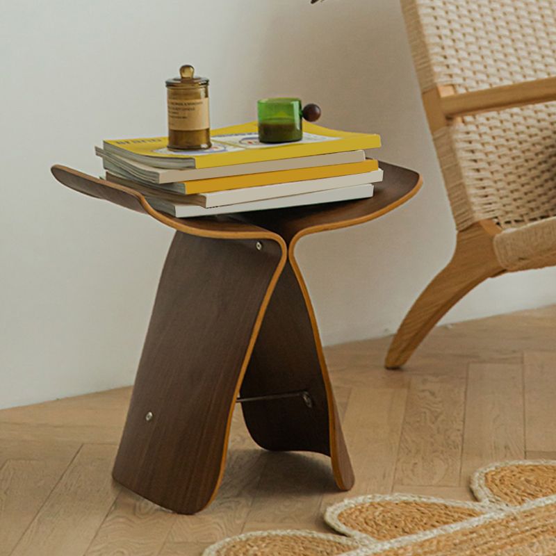 12" Wide Contemporary Corner Table Solid Wood Accent Side Table