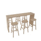 Modern Bar Dining Table Indoor Rectangle Wood Bar Table with Double Pedestal (only table) Clearhalo 'Bar Furniture' 'Bar Tables' 'bar_tables' 'Furniture' 'furniture_bar_tables' 'Kitchen & Dining Furniture' 'kitchen&dining_furn' 'kitchen' 1200x1200_a4222c3f-b75e-4b9a-b367-3bba4f3a4ef4