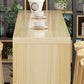Indoor Natural Wood Bistro Table Modern Rectangle Sled Cocktail Bar Table Clearhalo 'Bar Furniture' 'Bar Tables' 'bar_tables' 'Furniture' 'furniture_bar_tables' 'Kitchen & Dining Furniture' 'kitchen&dining_furn' 'kitchen' 1200x1200_a422cd8d-b7c4-43c8-a2b9-bd636964be95