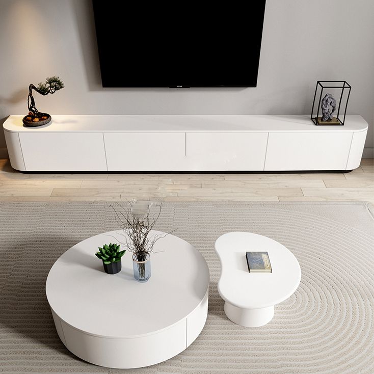 Meuble TV en bois Console TV contemporaine avec 4 tiroirs