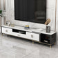 Modern Stone TV Media Stand 16" W Open Shelving TV Stand Console with Cabinet Clearhalo 'furn' 'furn_tv_stands_entertainment_centers' 'Furniture' 'Living Room Furniture' 'TV Stands & Entertainment Centers' 'TV Stands & Media Storage Furniture' 'tv_stands_entertainment_centers' 1200x1200_a426ba9f-0149-4c5d-8984-47ecfe5c9d1a