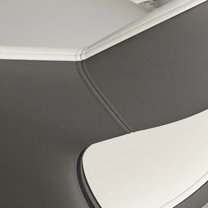 Faux Leather Modern Indoor Side Chair Matte Finish Open Back Dining Chair